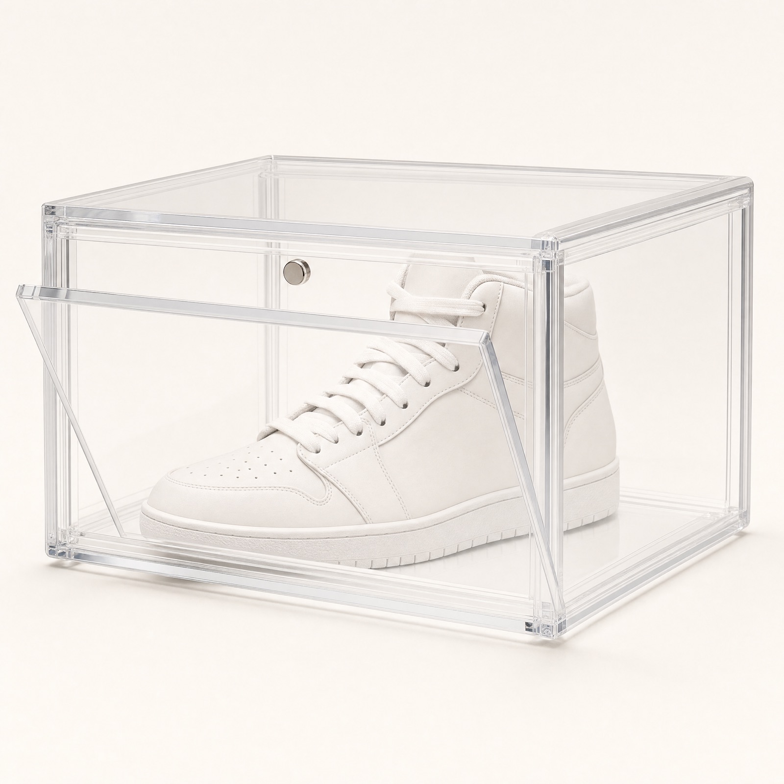 Single clear acrylic shoe box